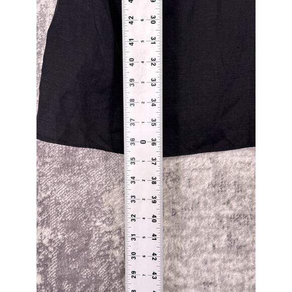 Banana Republic Dress XL Tall Womens Black Viscose Linen Mini - Picture 6 of 9